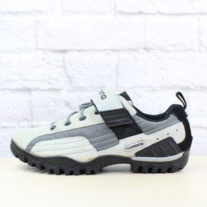 SHIMANO Cycling Mountain Biking Shoes Gray Suede Size 8.5